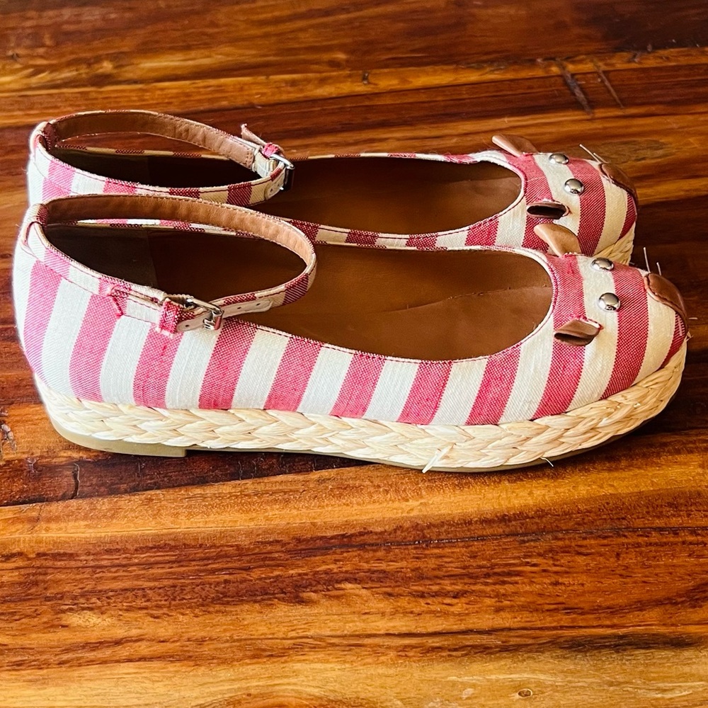 Marc Jacobs Red Striped Mouse Espadrille Flats 37 - Picture 5 of 10